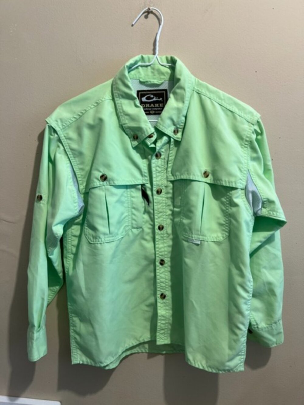 Drake, Boys fishing style shirt, light green